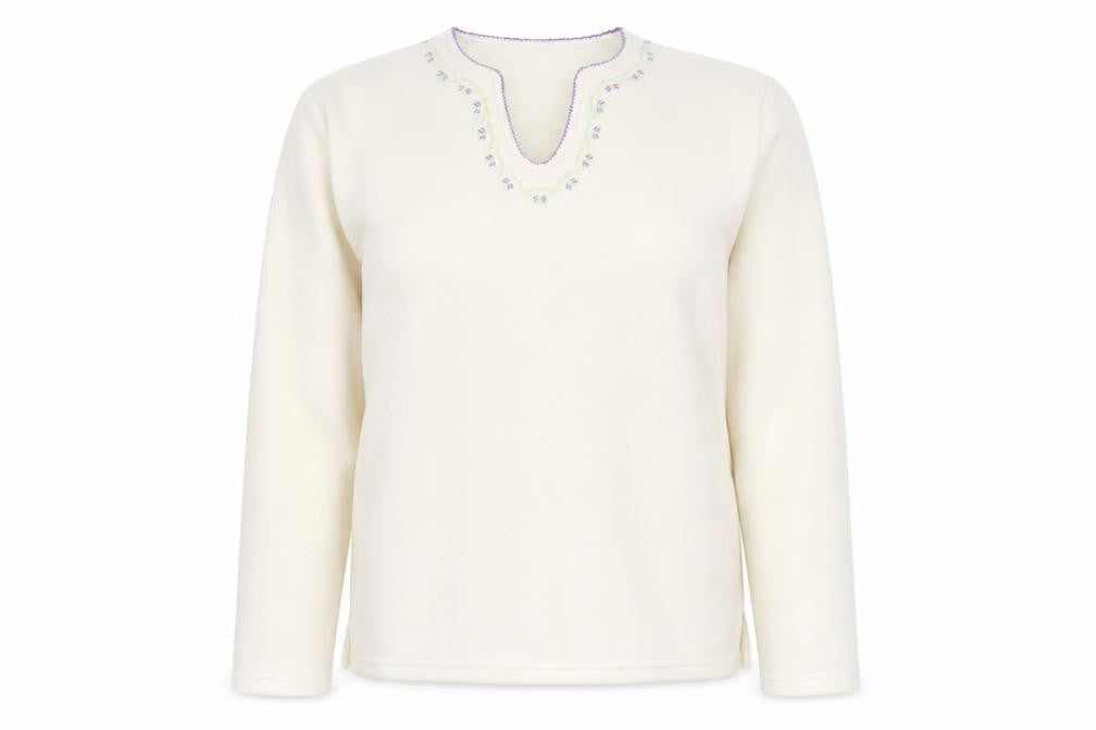 Womens UK Size S Neutral Territory Ivory Pullover Jumper