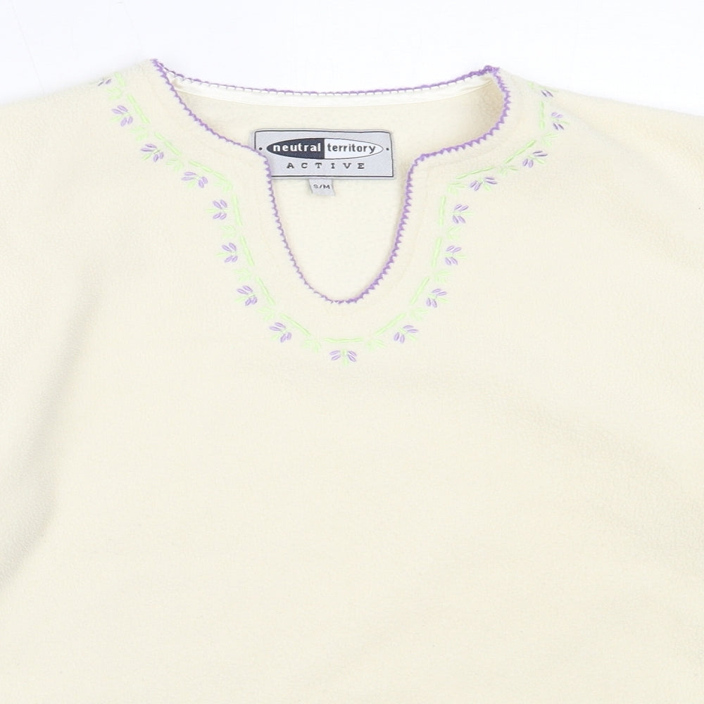 Womens UK Size S Neutral Territory Ivory Pullover Jumper