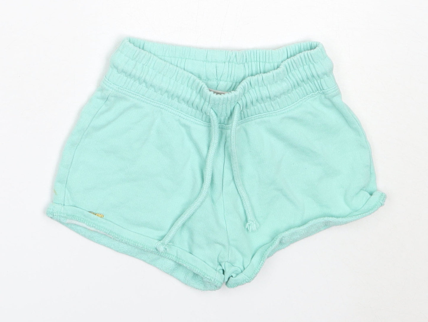 NEXT Girls Green  Cotton Hot Pants Shorts Size 4 Years  Regular