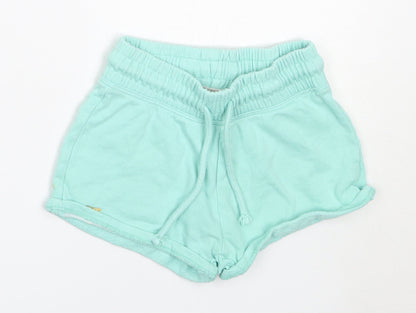 NEXT Girls Green  Cotton Hot Pants Shorts Size 4 Years  Regular