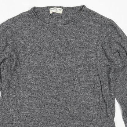 Cedar Wood State Mens Grey Round Neck  Cotton Pullover Jumper Size M