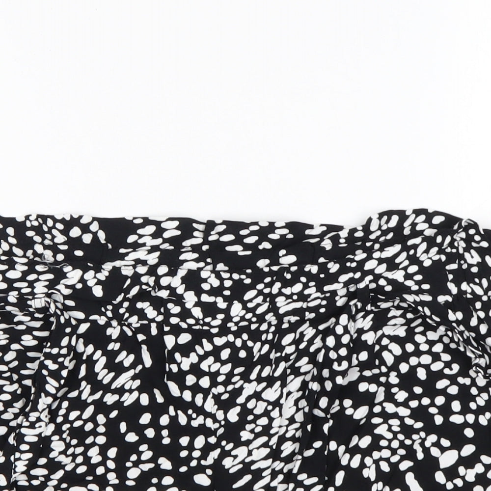 JEFF&CO Womens Multicoloured Animal Print Viscose Paperbag Shorts Size 12 L3 in Regular