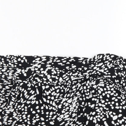 JEFF&CO Womens Multicoloured Animal Print Viscose Paperbag Shorts Size 12 L3 in Regular