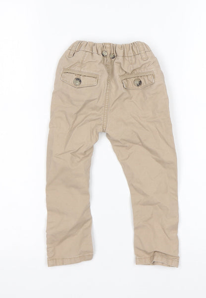 Matalan Boys Beige  Cotton Capri Trousers Size 12-18 Months