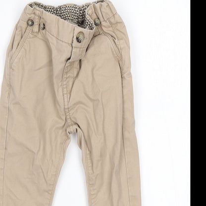 Matalan Boys Beige  Cotton Capri Trousers Size 12-18 Months