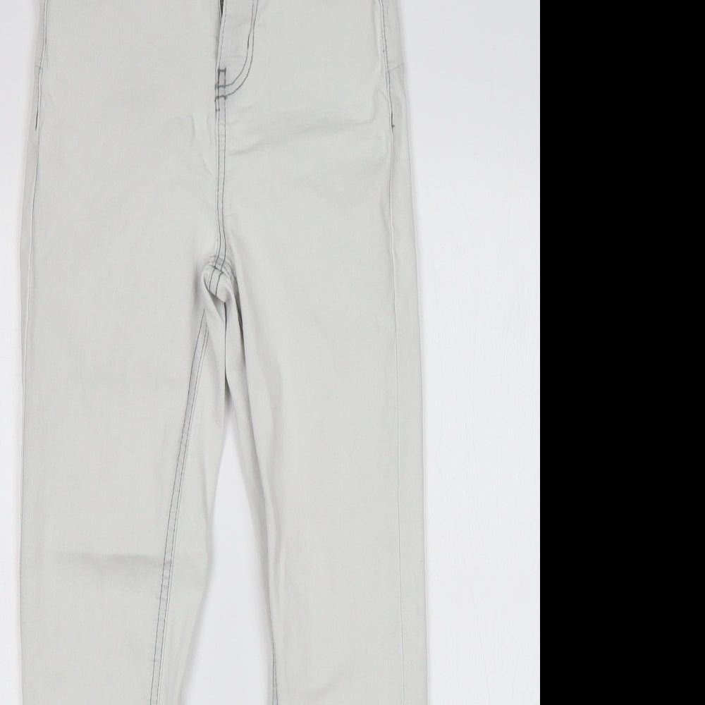 Primark Womens White  Cotton Skinny Jeans Size 8 L26 in Regular