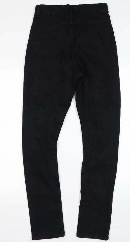 PRETTYLITTLETHING Womens Black  Cotton Skinny Jeans Size 8 L29 in Regular