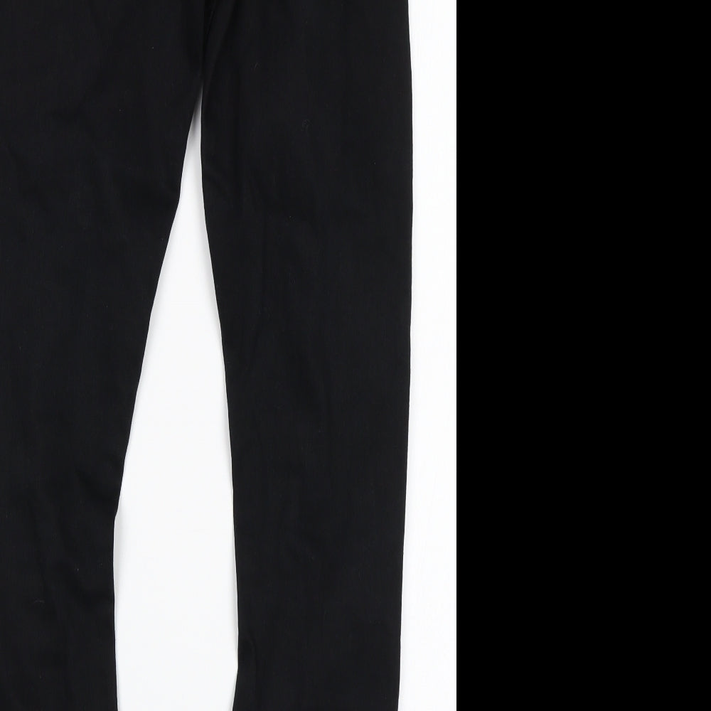 PRETTYLITTLETHING Womens Black  Cotton Skinny Jeans Size 8 L29 in Regular