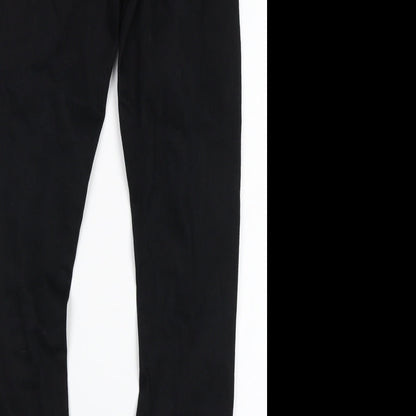 PRETTYLITTLETHING Womens Black  Cotton Skinny Jeans Size 8 L29 in Regular