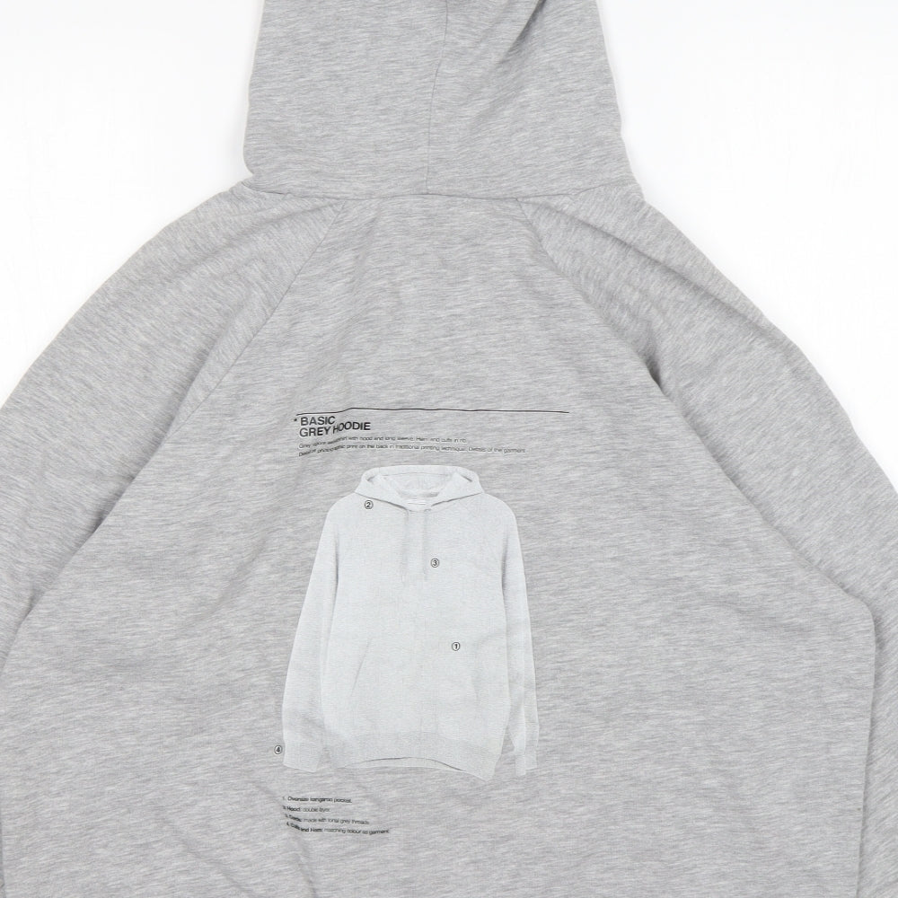 Zara Womens Green  Cotton Pullover Hoodie Size S