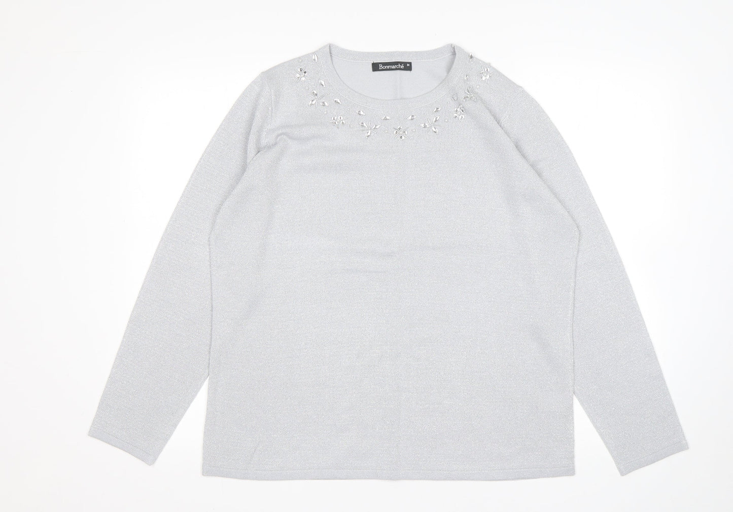 Womens UK Size M Bonmarché Grey Pullover Jumper