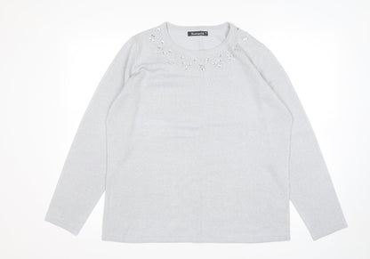 Womens UK Size M Bonmarché Grey Pullover Jumper