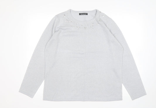 Womens UK Size M Bonmarché Grey Pullover Jumper