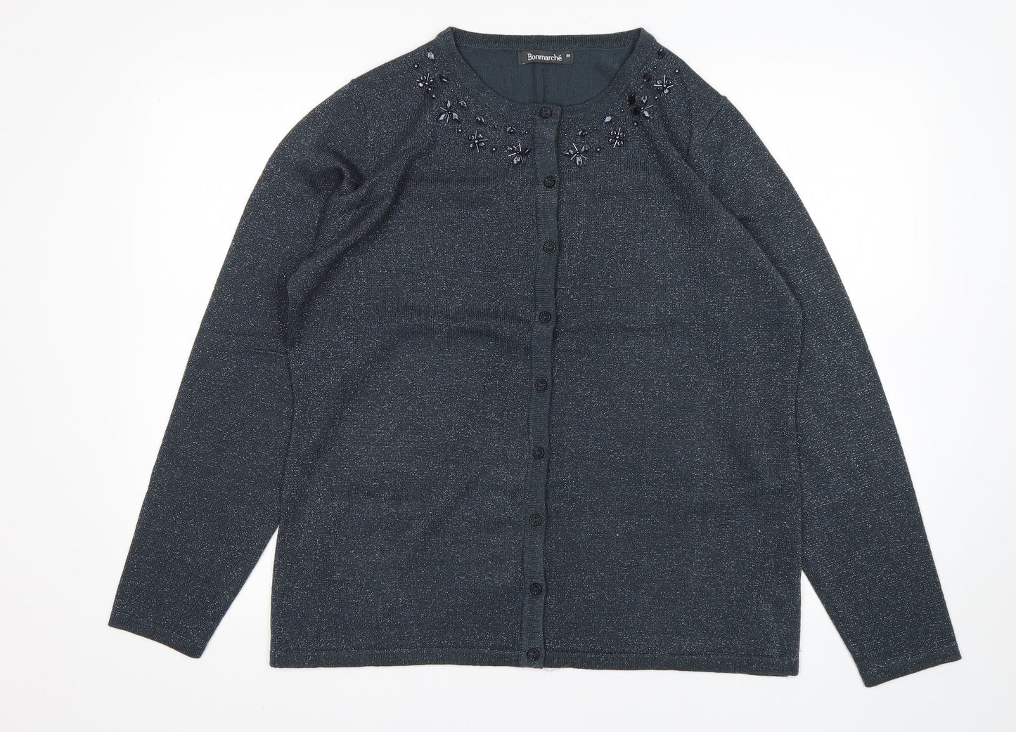 Womens UK Size M Bonmarché Grey Cardigan Jumper