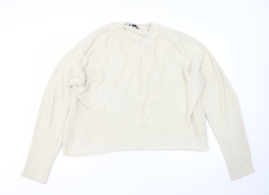 Womens UK Size M New Look Beige Pullover Jumper