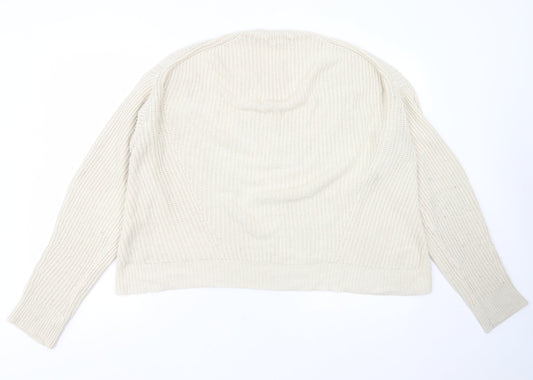 Womens UK Size M New Look Beige Pullover Jumper