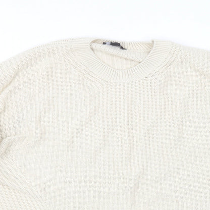 Womens UK Size M New Look Beige Pullover Jumper
