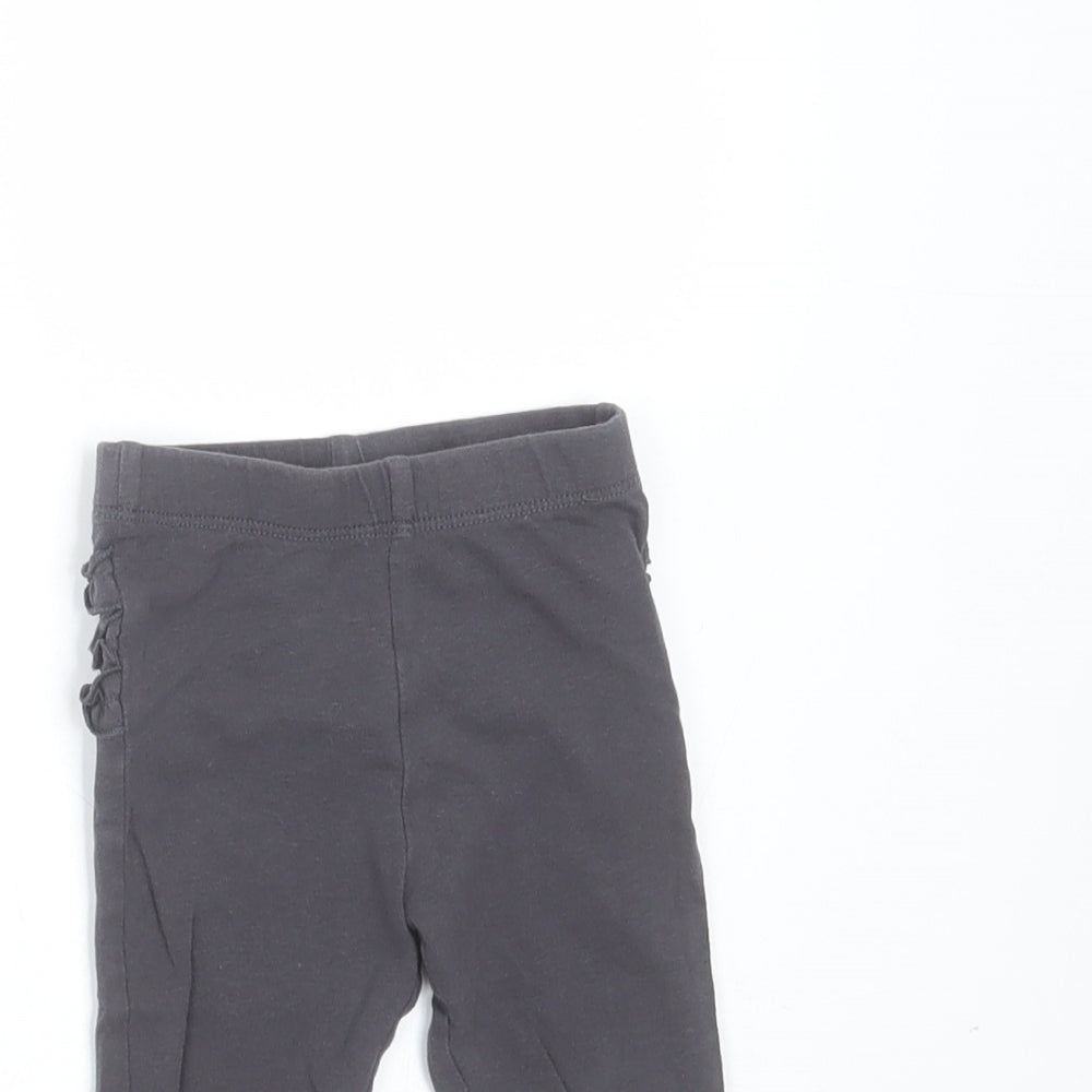 Matalan Girls Grey  Cotton  Trousers Size 3-6 Months   - leggings