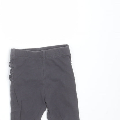 Matalan Girls Grey  Cotton  Trousers Size 3-6 Months   - leggings
