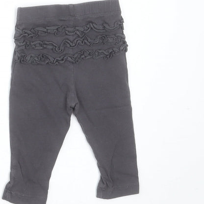 Matalan Girls Grey  Cotton  Trousers Size 3-6 Months   - leggings