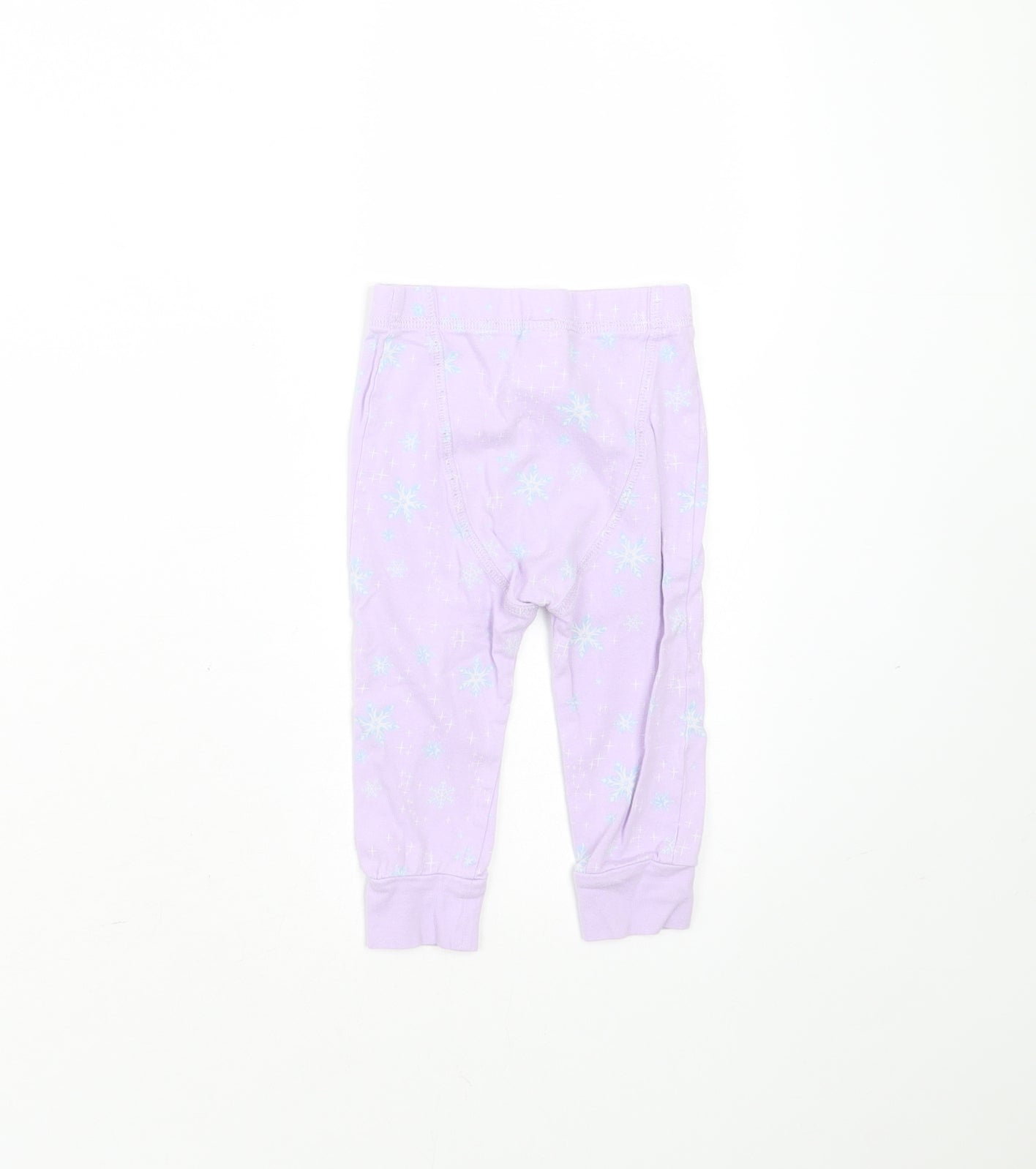 NEXT Baby Purple Geometric Cotton  Trousers Size 9-12 Months   - snowflakes