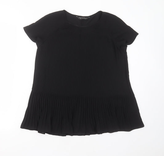 Womens UK Size 12 Dorothy Perkins Black Basic Blouse