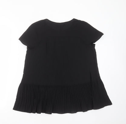 Womens UK Size 12 Dorothy Perkins Black Basic Blouse