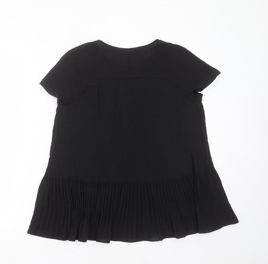 Womens UK Size 12 Dorothy Perkins Black Basic Blouse