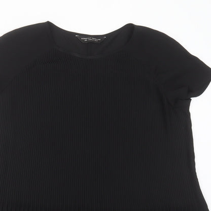 Womens UK Size 12 Dorothy Perkins Black Basic Blouse