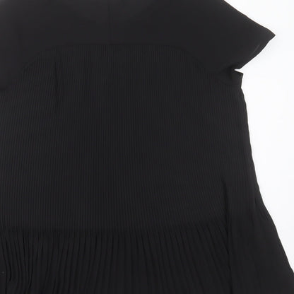 Womens UK Size 12 Dorothy Perkins Black Basic Blouse