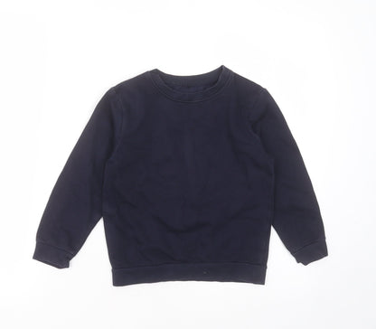 George Boys Blue  Cotton Pullover Sweatshirt Size 5-6 Years   - school