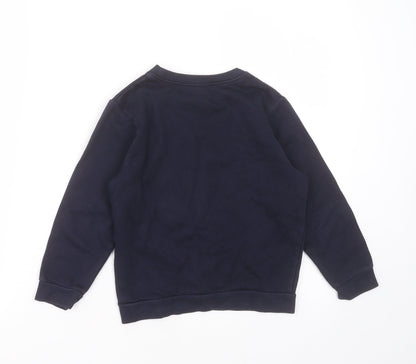 George Boys Blue  Cotton Pullover Sweatshirt Size 5-6 Years   - school