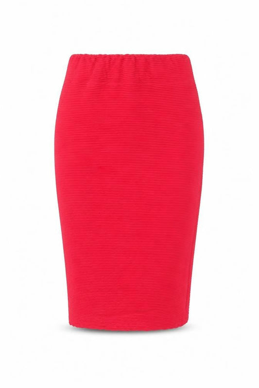 Front view of River Island women’s pink polyester straight & pencil skirt, size UK 8