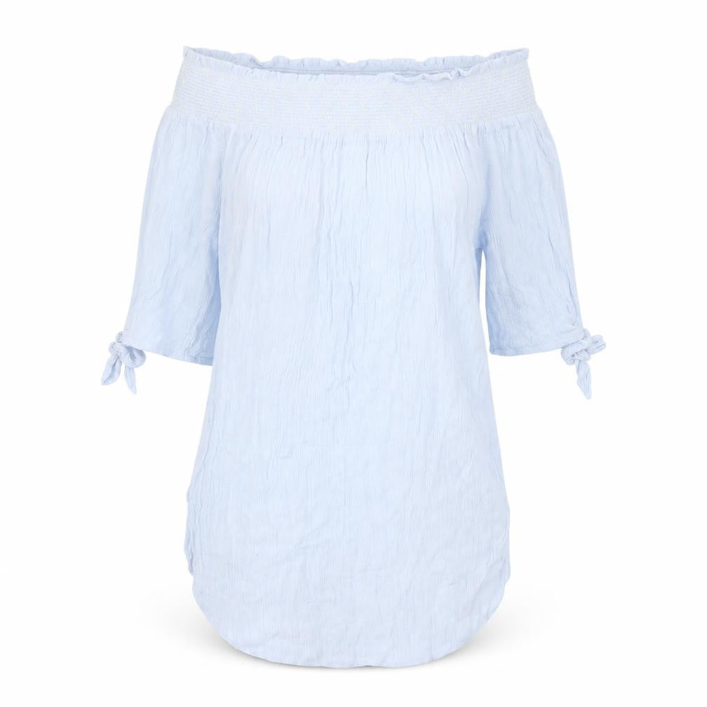 Womens UK Size M New Look Blue Basic Blouse