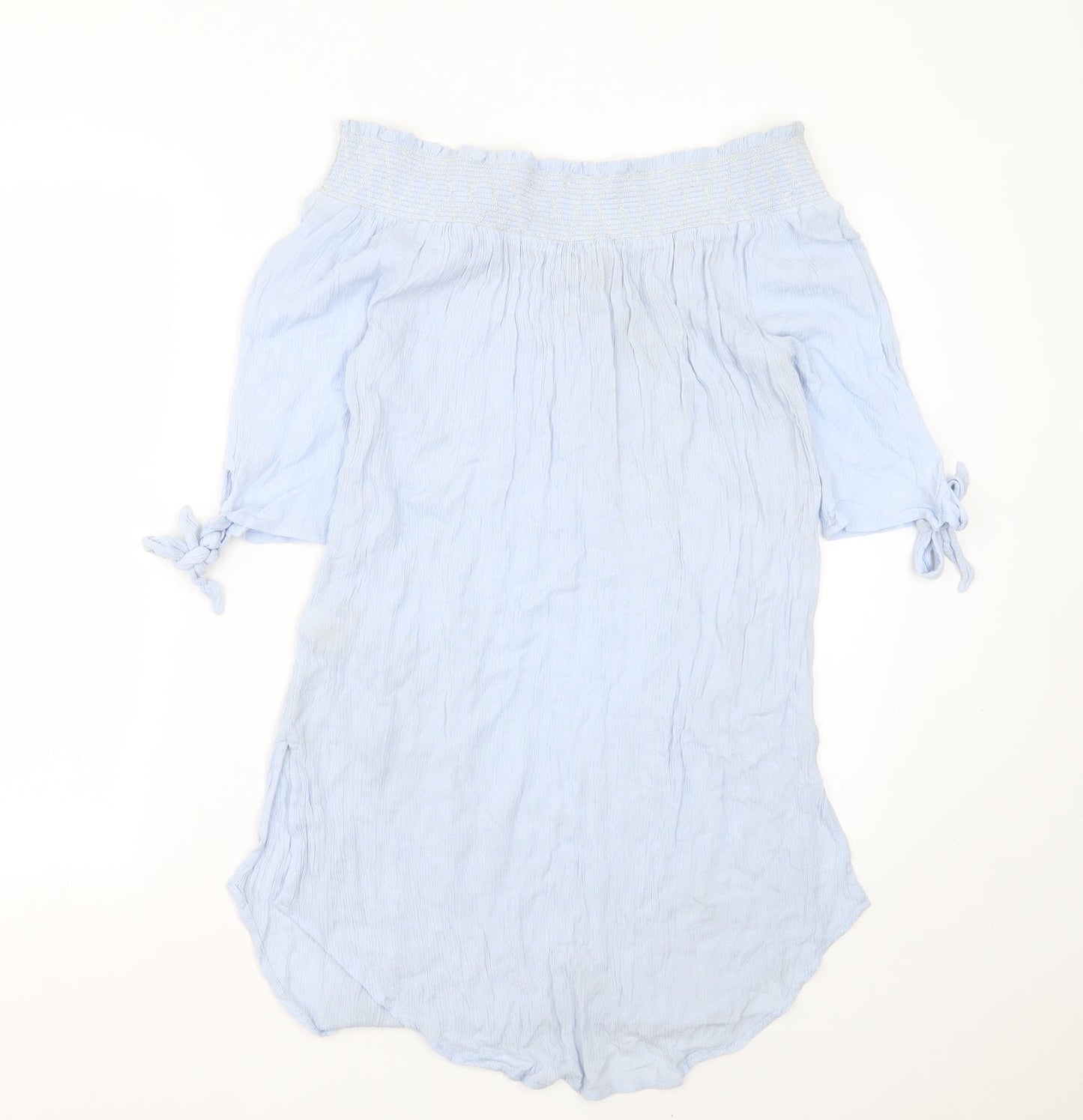 Womens UK Size M New Look Blue Basic Blouse