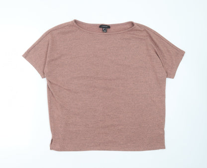 Primark Womens Pink Round Neck  Polyester Pullover Jumper Size 12