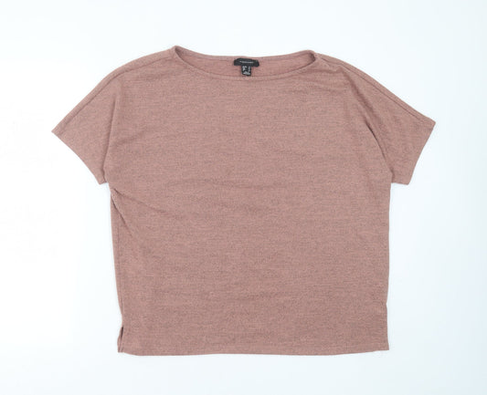 Primark Womens Pink Round Neck  Polyester Pullover Jumper Size 12