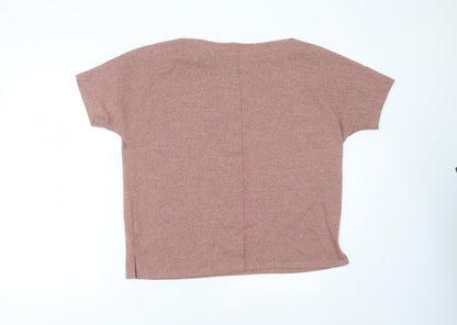 Primark Womens Pink Round Neck  Polyester Pullover Jumper Size 12