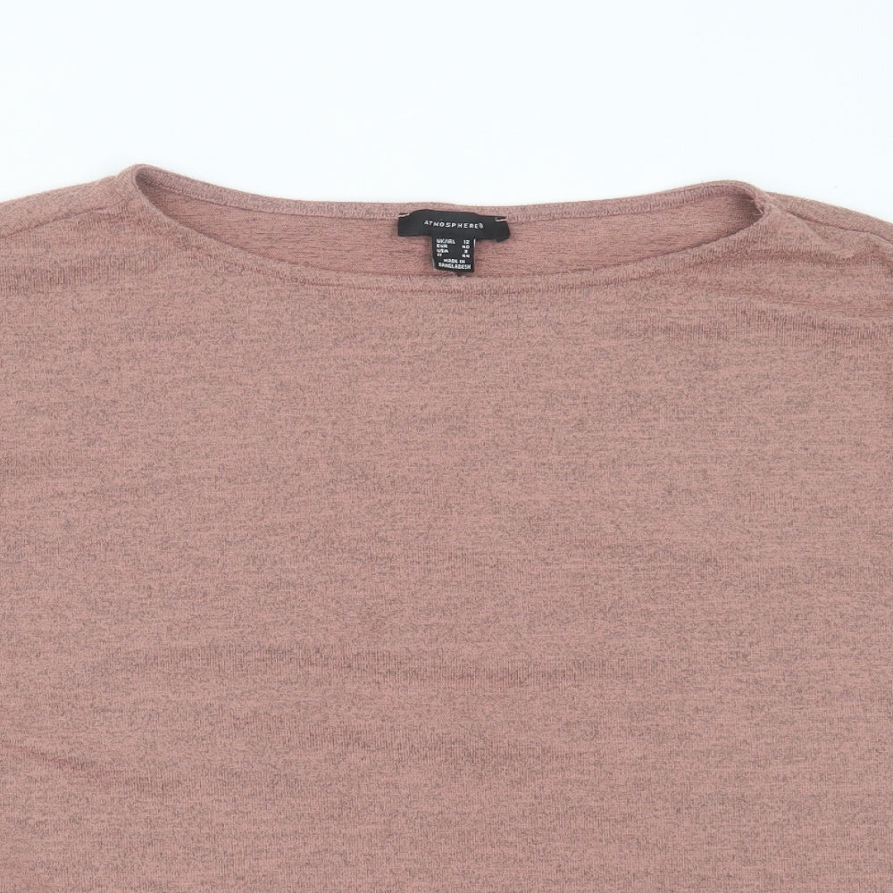 Primark Womens Pink Round Neck  Polyester Pullover Jumper Size 12