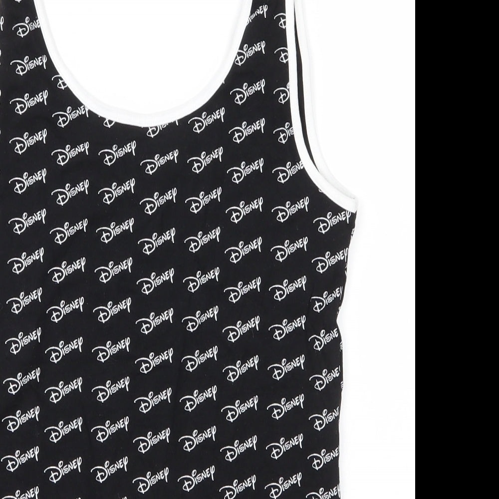 Primark Womens Black  Cotton Bodysuit One-Piece Size M   - Disney