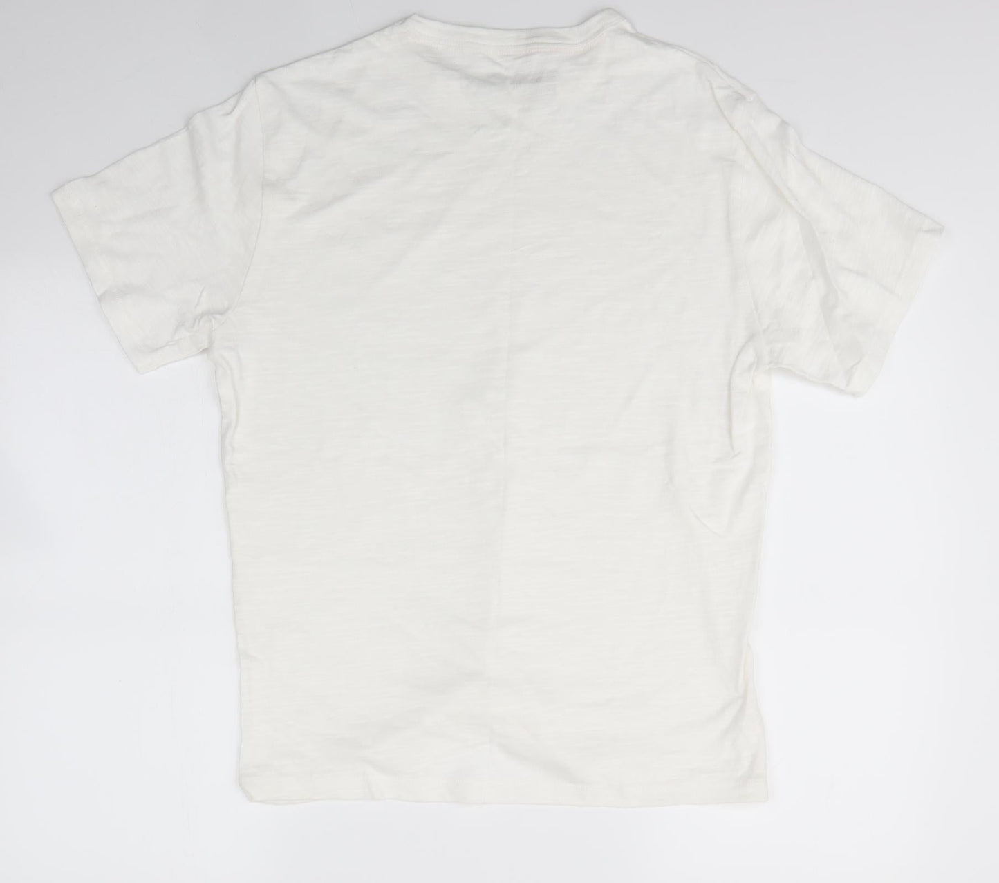 Womens UK Size L Preworn White Basic T-Shirt