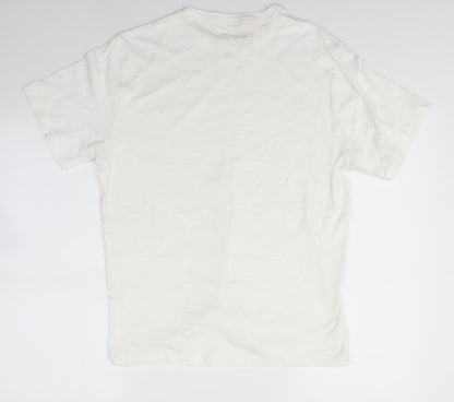 Womens UK Size L Preworn White Basic T-Shirt
