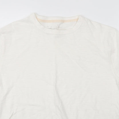 Womens UK Size L Preworn White Basic T-Shirt