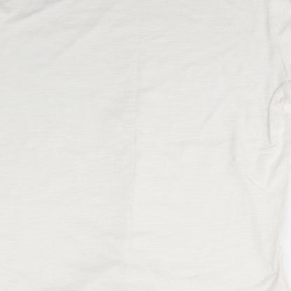 Womens UK Size L Preworn White Basic T-Shirt