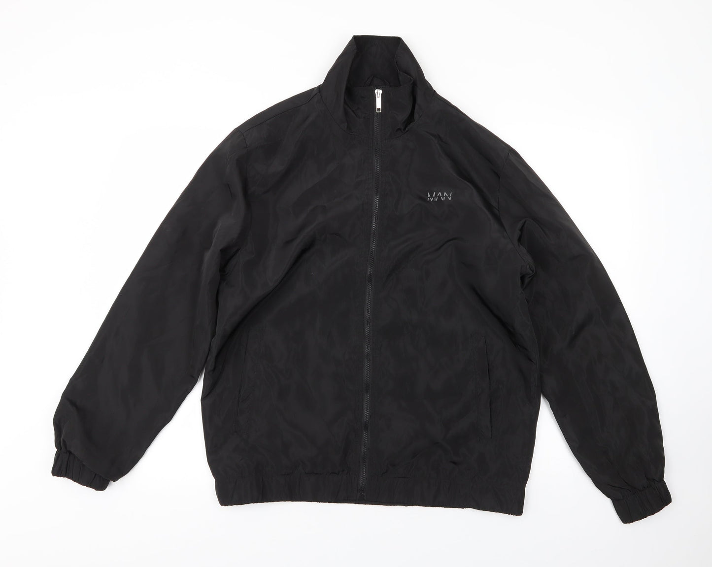 Mens UK Size S Boohoo MAN Black Bomber Jacket