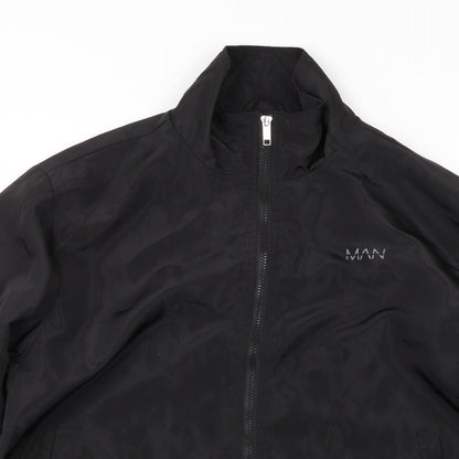 Mens UK Size S Boohoo MAN Black Bomber Jacket