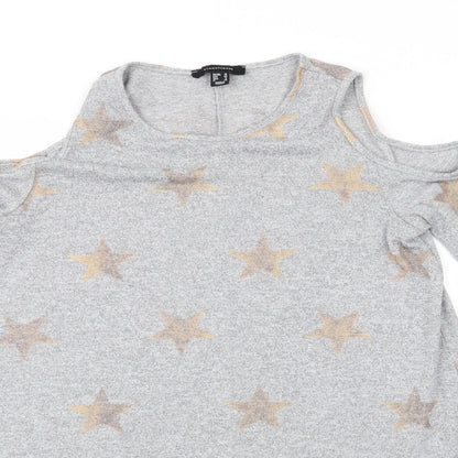 Primark Womens Grey  Polyester Jumper Dress  Size 12  Round Neck