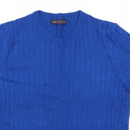 Womens UK Size 16 M&S Blue Pullover Jumper