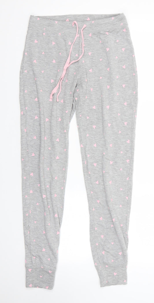 Cynthia Rowley Womens Grey Polka Dot Viscose Jogger Trousers Size XS L29 in Regular  - Sleepwear