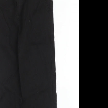 F&F Boys Black  Viscose Carpenter Trousers Size 7-8 Years L20 in Regular Zip